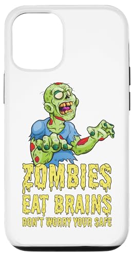 Hülle für iPhone 13 Pro Lustige Zombies Eat Brains Don't Worry You're Safe Zombie von Cute Adorable Halloween Zombies Outfits & Decor