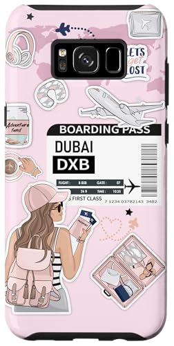 Hülle für Galaxy S8+ Flug-Bordkarte für Dubai von Cute Airplane Boarding Travel Pass