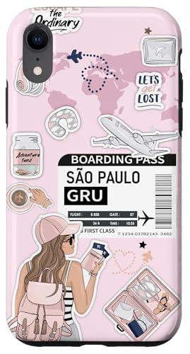 Hülle für iPhone XR Flug-Bordkarte für Sao Paulo von Cute Airplane Boarding Travel Pass