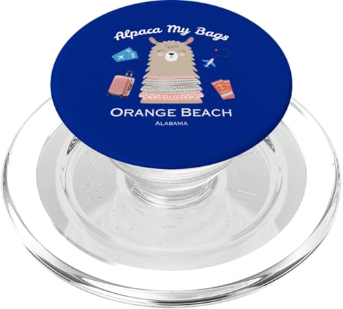 Orange Beach Alabama Alpaka My Bags PopSockets PopGrip für MagSafe von Cute Alpaca Vacation Travels Co