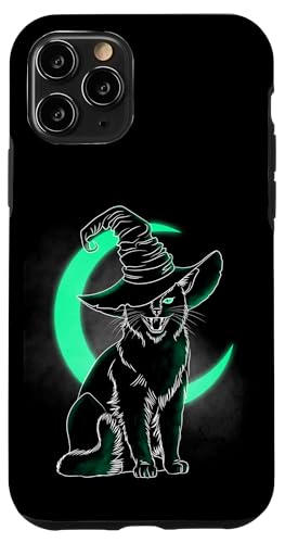 Hülle für iPhone 11 Pro Gruseliges Kätzchen Hexenhut Mond Süße Halloween Katze von Cute And Funny Cat Zajoo