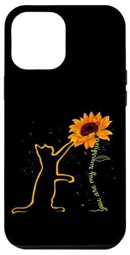 Hülle für iPhone 15 Plus You Are My Sunshine Katzenliebhaber mit Sonnenblumen-Motiv von Cute And Funny Cat Zajoo