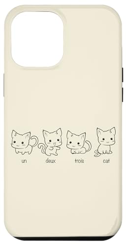 Hülle für iPhone 15 Pro Max Süße Un Deux Trois Katze Lustig Französisch Kätzchen Liebhaber von Cute And Funny Cat Zajoo