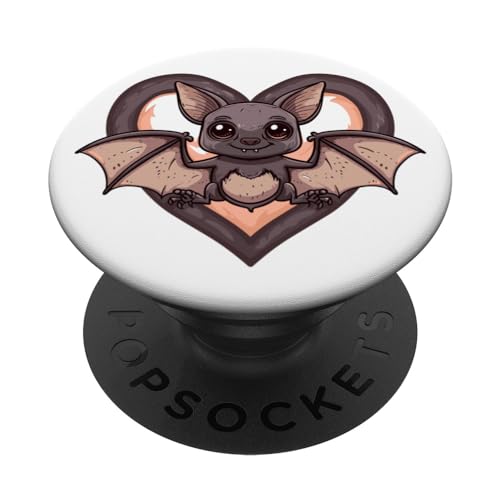 Ästhetische Fledermaus mit Herzen I Fledermaus PopSockets mit austauschbarem PopGrip von Cute Bat Art I Kids Bat I Bat Lover