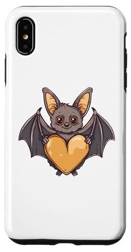 Hülle für iPhone XS Max Ästhetische Fledermaus mit Herzen I Fledermaus von Cute Bat Art I Kids Bat I Bat Lover