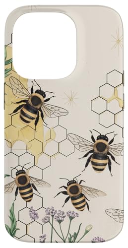 Hülle für iPhone 14 Pro Vintage Bees Garden Lover Honeycomb Imker Farming Bees von Cute Bees Honeycomb Beekeeper Beekeeping Co.