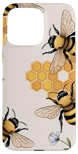 Hülle für iPhone 15 Pro Max Vintage Bees Garden Lover Honeycomb Imker Farming Bees von Cute Bees Honeycomb Beekeeper Beekeeping Co.