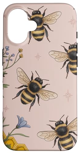 Hülle für iPhone 16 Vintage Bees Garden Lover Honeycomb Imker Farming Bees von Cute Bees Honeycomb Beekeeper Beekeeping Co.