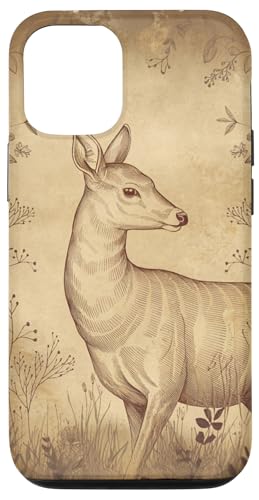 Florales Boho-Hirsch Hülle für iPhone 12/12 Pro von Cute Boho Deer Designs