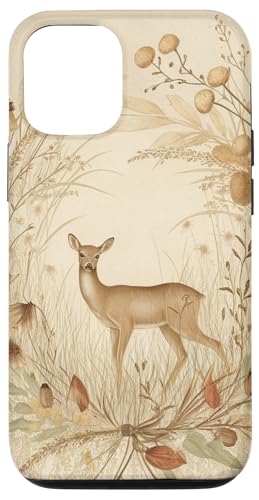 Florales Boho-Hirsch Hülle für iPhone 12/12 Pro von Cute Boho Deer Designs