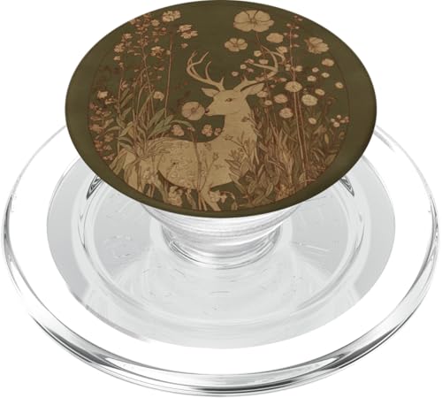 Florales Boho-Hirsch PopSockets PopGrip für MagSafe von Cute Boho Deer Designs