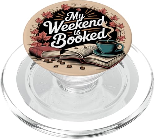 My Weekend Is Booked Book Lover Bookish Reading Botanical PopSockets PopGrip für MagSafe von Cute Booktok Book Lover Design Women Girls Co