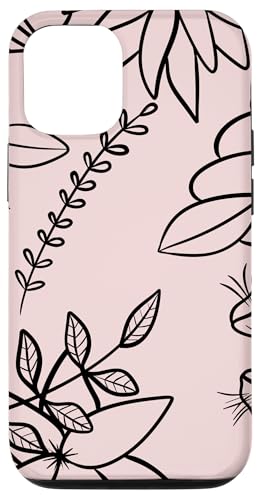 Hülle für iPhone 14 Pro Schickes botanisches Muster, Blattmuster, Blätter, Pflanzen von Cute Botanical Designs