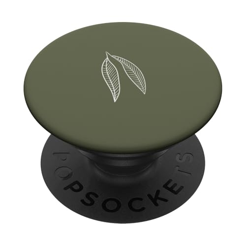 Minimalistisches botanisches Muster Blattmuster Blätter Pflanzen PopSockets mit austauschbarem PopGrip von Cute Botanical Designs