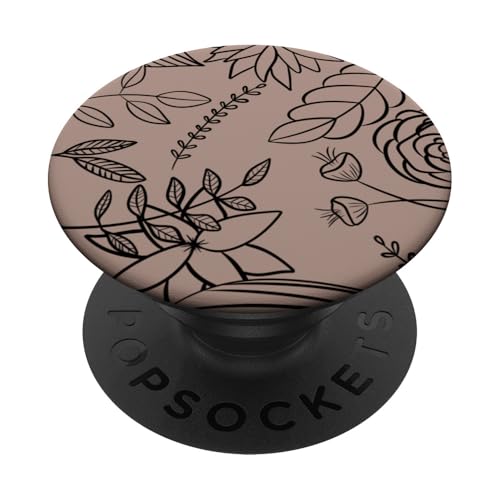 Schickes botanisches Muster, Blattmuster, Blätter, Pflanzen PopSockets mit austauschbarem PopGrip von Cute Botanical Designs