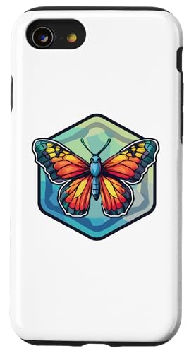 Hülle für iPhone SE (2020) / 7 / 8 Bunter Schmetterling von Cute Butterfly Art I Kids Butterfly