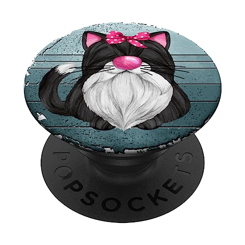 Cat Mom Graphic For Women And Cat Grandma Black Cat Lover PopSockets Klebender PopGrip von Cute Cat Gifts For Cat Lover Women Kids And Men