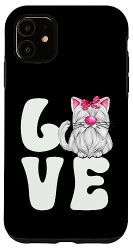 Hülle für iPhone 11 Cat Grandma Love Cats Graphic For Women Cute White Cat Mom von Cute Cat Gifts For Cat Lover Women Kids And Men