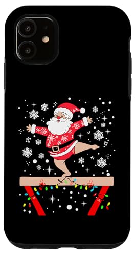 Hülle für iPhone 11 Lustige Turner-Weihnachtsbeleuchtung, Weihnachtsmann, Gymnastik, Weihnachten von Cute Christmas Gymnastics Design For Men And Women