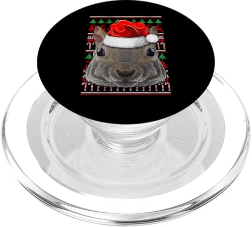 Weihnachtsmütze mit Eichhörnchen-Motiv, niedliches Tier PopSockets PopGrip für MagSafe von Cute Christmas Santa Animals