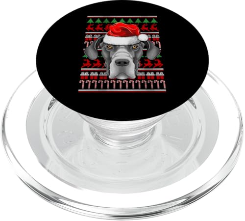 Weihnachtsmütze mit Weihnachts-Motiv "Dogge" PopSockets PopGrip für MagSafe von Cute Christmas Santa Animals