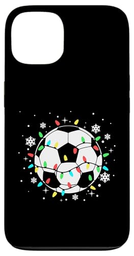 Hülle für iPhone 13 Lustige Fußballspieler Xmas Lights Soccer Christmas von Cute Christmas Soccer Design For Men And Women