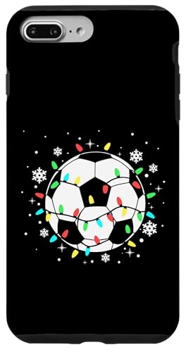 Hülle für iPhone 7 Plus/8 Plus Lustige Fußballspieler Xmas Lights Soccer Christmas von Cute Christmas Soccer Design For Men And Women