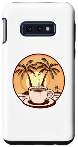 Hülle für Galaxy S10e Ästhetischer Kaffee mit Palmen I Kaffee von Cute Coffee Art I Coffee Lover