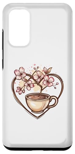 Hülle für Galaxy S20 Ästhetischer Kaffee mit Kirschblüten I Kaffee von Cute Coffee Art I Coffee Lover