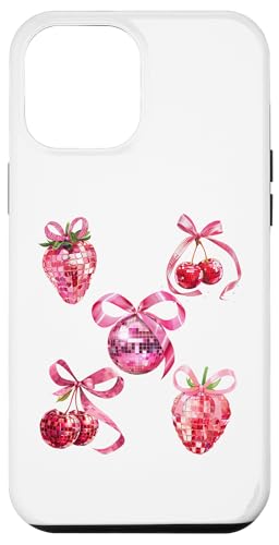 Hülle für iPhone 13 Pro Max Rosa Schleife Coquette Aesthetics Y2K Discokugel Mädchen Damen von Cute Coquette Bows Pink Red Cherry Strawberry