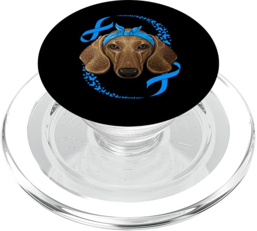 Dackel Diabetes Awareness Hundehalstuch, Blau T1D Survivor PopSockets PopGrip für MagSafe von Cute Diabetes Awareness Animals