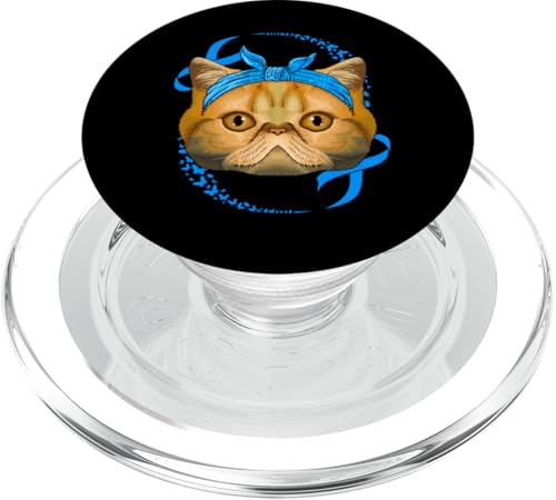 Exotische Kurzhaar Diabetes Awareness Katze Blau T1D Survivor PopSockets PopGrip für MagSafe von Cute Diabetes Awareness Animals