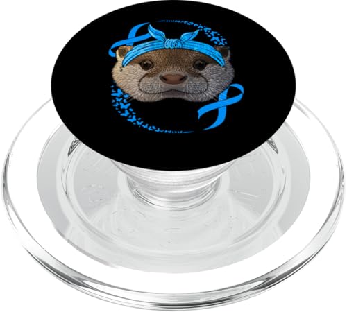 Otter Diabetes Awareness Halstuch T1D Survivor, Blau PopSockets PopGrip für MagSafe von Cute Diabetes Awareness Animals