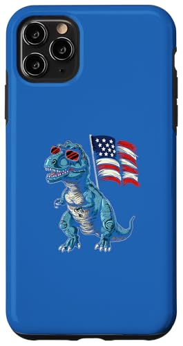 Hülle für iPhone 11 Pro Max Lustiger Dinosaurier, patriotisch, 4. Juli, niedlicher Dinosaurier von Cute Dinosaur Patriotic 4th Of July US Flag store