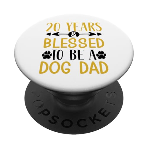 20 Jahre und Dog Dad! 20 Jahre alt, Geburtstag PopSockets Klebender PopGrip 20 Jahre und Dog Dad! 20 Jahre alt, Geburtstag PopSockets Klebender PopGrip von Cute Dog Dad Birthday Design
