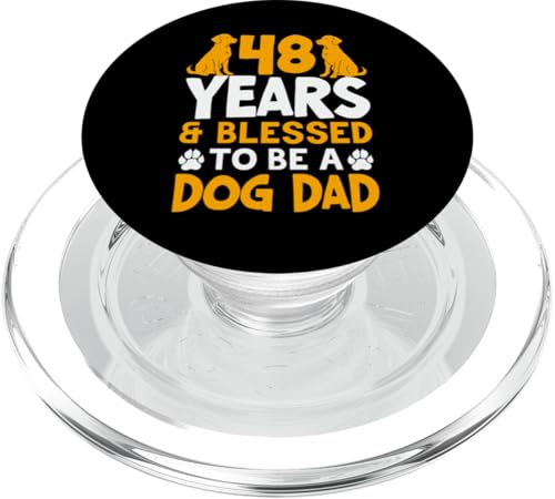 48 Jahre und Dog Dad! 48 Jahre alt, Geburtstag PopSockets PopGrip für MagSafe 48 Jahre und Dog Dad! 48 Jahre alt, Geburtstag PopSockets PopGrip für MagSafe von Cute Dog Dad Birthday Design