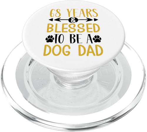 68 Jahre und Dog Dad! 68 Jahre alt, Geburtstag PopSockets PopGrip für MagSafe von Cute Dog Dad Birthday Design