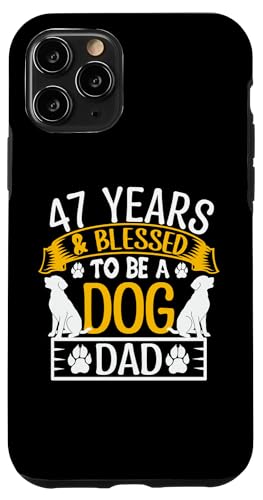 Hülle für iPhone 11 Pro 47 Jahre und Dog Dad! 47 Jahre alt, Geburtstag von Cute Dog Dad Birthday Design