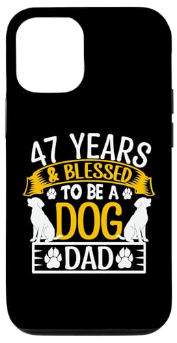 Hülle für iPhone 12/12 Pro 47 Jahre und Dog Dad! 47 Jahre alt, Geburtstag von Cute Dog Dad Birthday Design