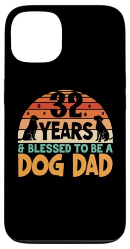 Hülle für iPhone 13 32 Jahre und Dog Dad! 32 Jahre alt, Geburtstag von Cute Dog Dad Birthday Design