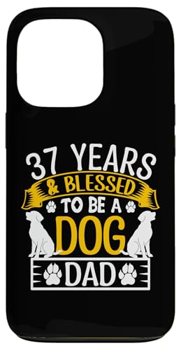 Hülle für iPhone 13 Pro 37 Jahre und Dog Dad! 37 Jahre alt, Geburtstag von Cute Dog Dad Birthday Design