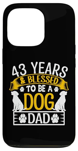 Hülle für iPhone 13 Pro 43 Jahre und Dog Dad! 43 Jahre alt, Geburtstag von Cute Dog Dad Birthday Design