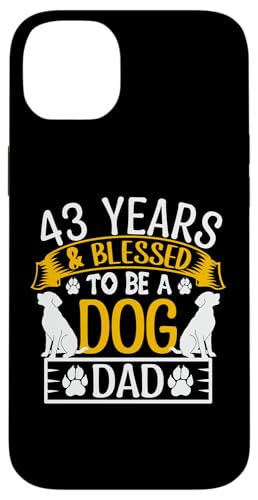 Hülle für iPhone 14 Plus 43 Jahre und Dog Dad! 43 Jahre alt, Geburtstag von Cute Dog Dad Birthday Design