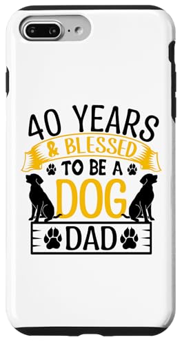 Hülle für iPhone 7 Plus/8 Plus 40 Jahre und Dog Dad! 40 Jahre alt, Geburtstag von Cute Dog Dad Birthday Design