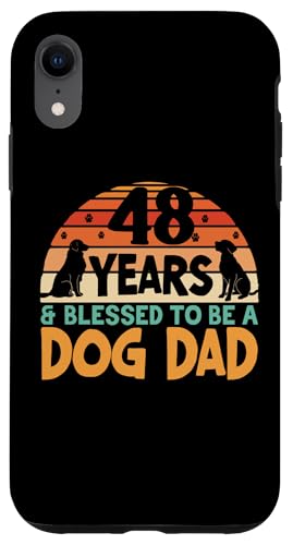 Hülle für iPhone XR 48 Jahre und Dog Dad! 48 Jahre alt, Geburtstag von Cute Dog Dad Birthday Design