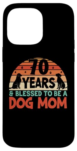 70 Jahre und Hundemama! 70 Jahre alte Hundemama Geburtstag Hülle für iPhone 14 Pro Max von Cute Dog Mom Birthday Design