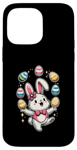 Lustiger niedlicher Osterhase Jonglieren bunte Eier Kinder Jungen Hülle für iPhone 14 Pro Max von Cute Easter Bunny Juggling Eggs Easter day tees