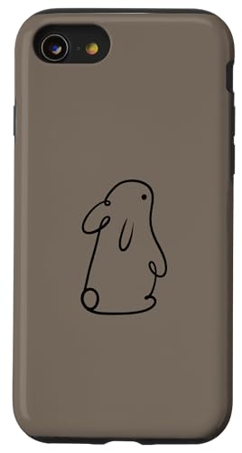 Minimalistischer Osterhase niedlicher Hase Abstrakt Hülle für iPhone SE (2020) / 7 / 8 von Cute Easter Designs