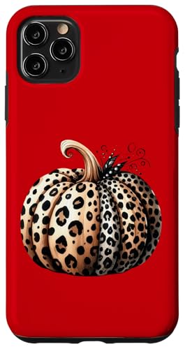 Hülle für iPhone 11 Pro Max Süßes Halloween Herbst Kürbis Shirt Frauen Leopard Kürbis von Cute Fall Peace Love Design Women Men Girls Kids