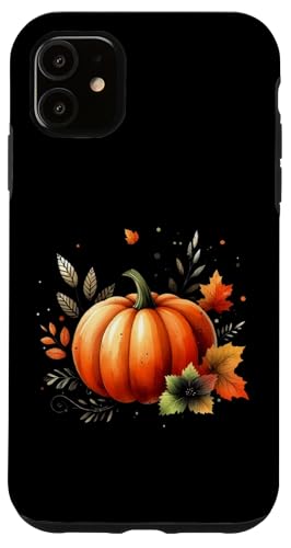 Hülle für iPhone 11 Süßes Halloween Herbst Kürbis Shirt Frauen Leopard Kürbis von Cute Fall Peace Love Design Women Men Girls Kids